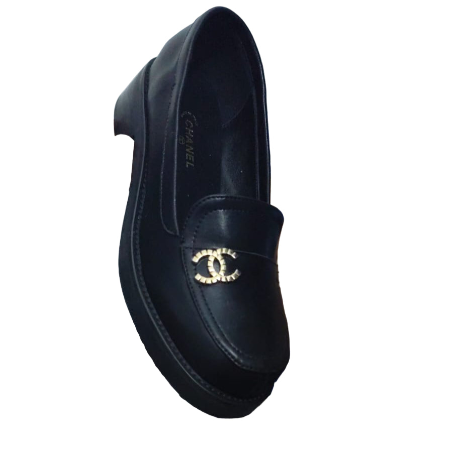 Chanel Moccasins Lambskin & Black