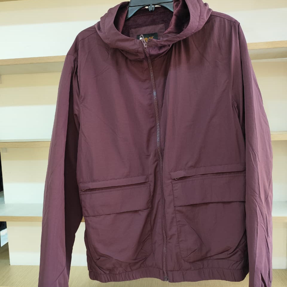 jacket maroon with hat