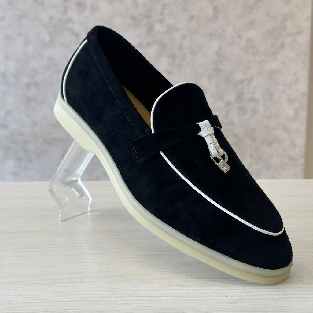 Loro Piana Loafer Charm black white line