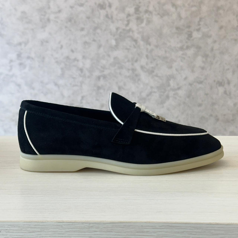 Loro Piana Loafer Charm black white line