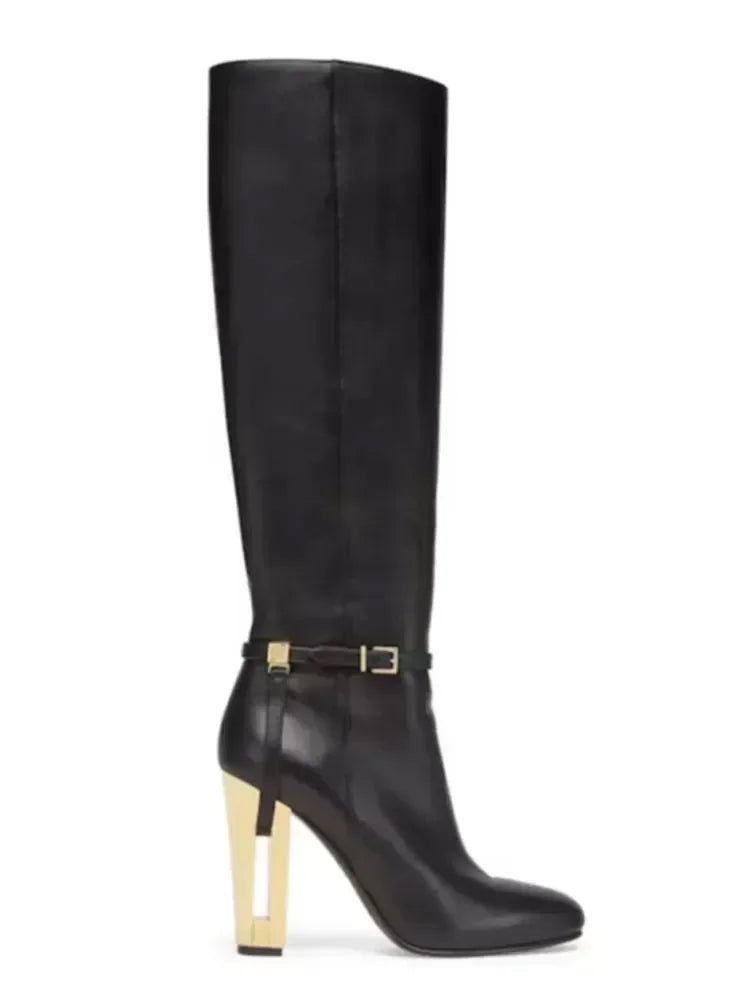 Fendi Delfina Monogram Knee "Black"