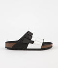 Birken Stock Arizona Leather Black And White