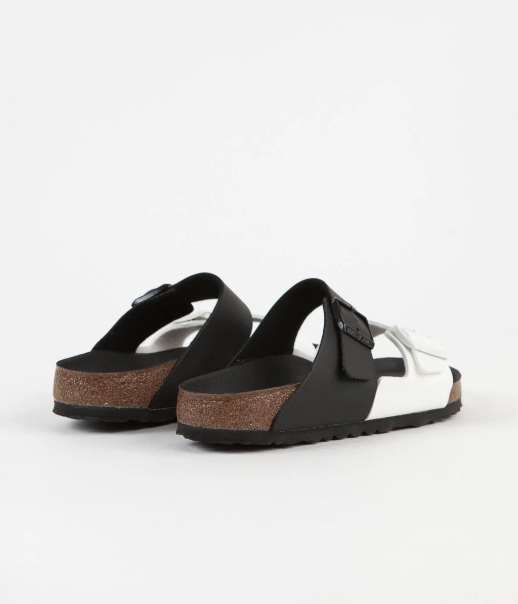 Birken Stock Arizona Leather Black And White
