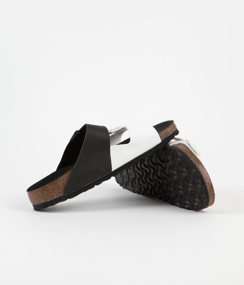Birken Stock Arizona Leather Black And White