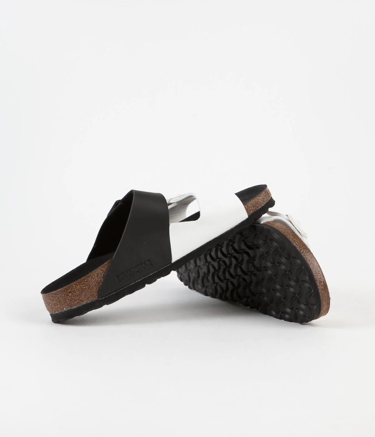 Birken Stock Arizona Leather Black And White