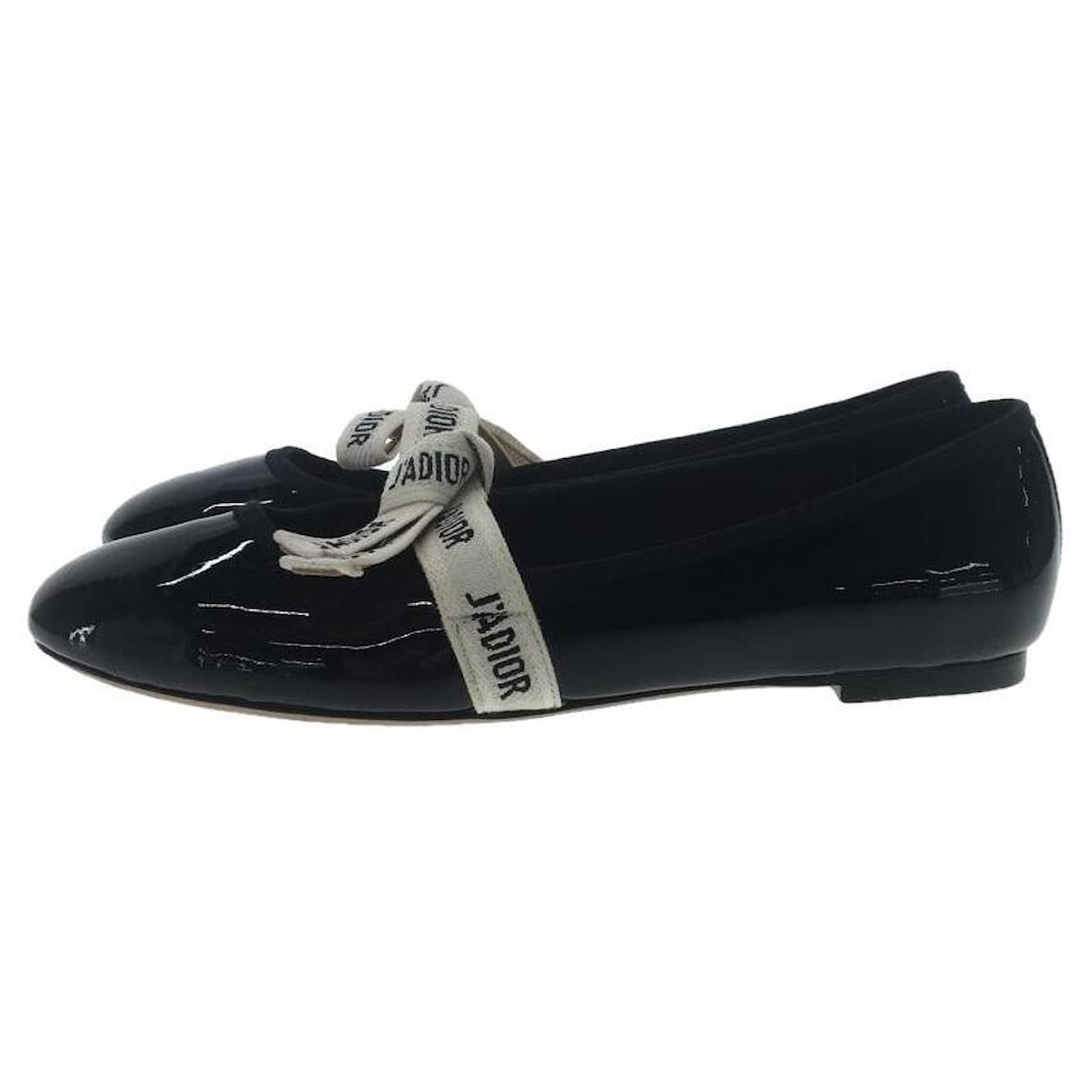 Christian Dior Flat BLK Enamel Black