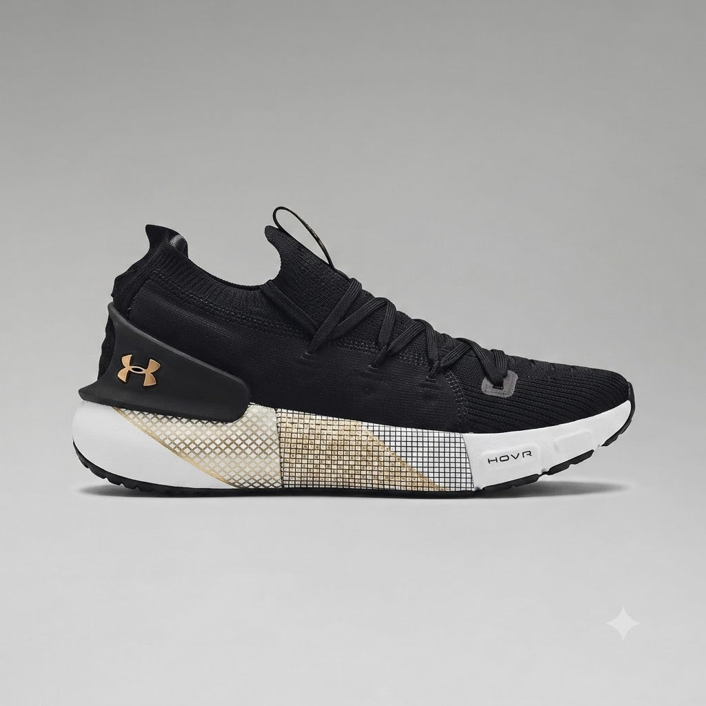 Under Armour Shift Running Shoes black white gold