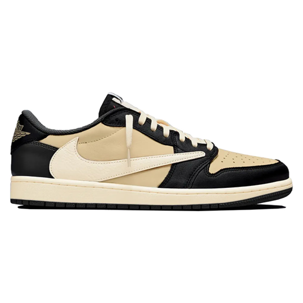 Nike Air Jordan 1 x Travis Scott Unisex Sneaker Beige and Black
