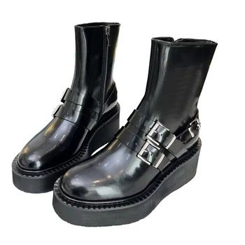 Prada Triangle Ankle Boots Water Proof "Black"