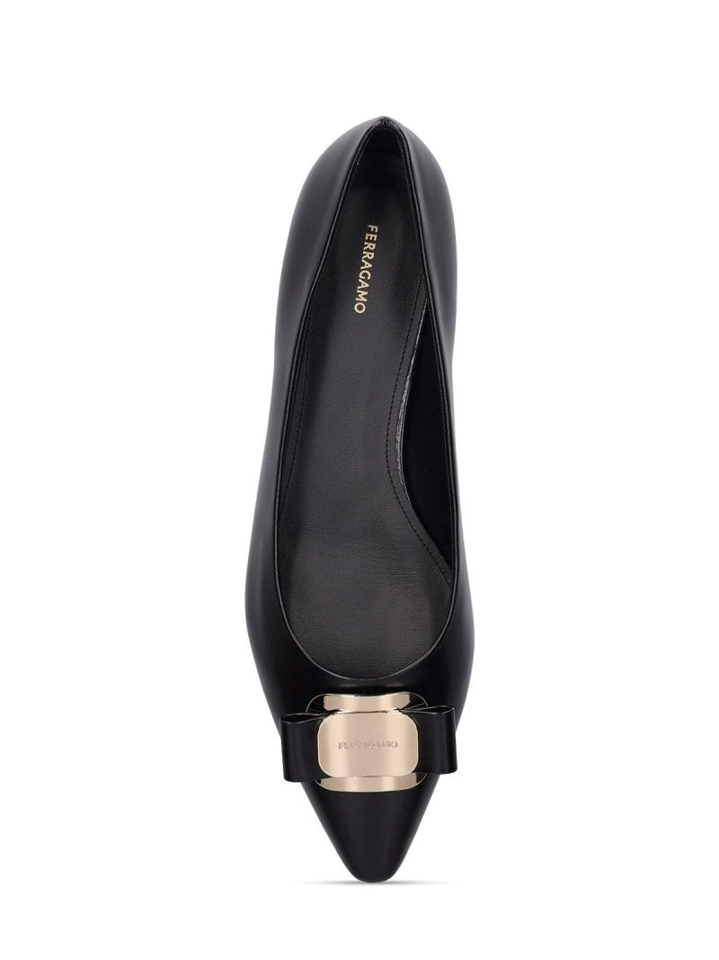 FERRAGAMO Zea leather ballerina flats