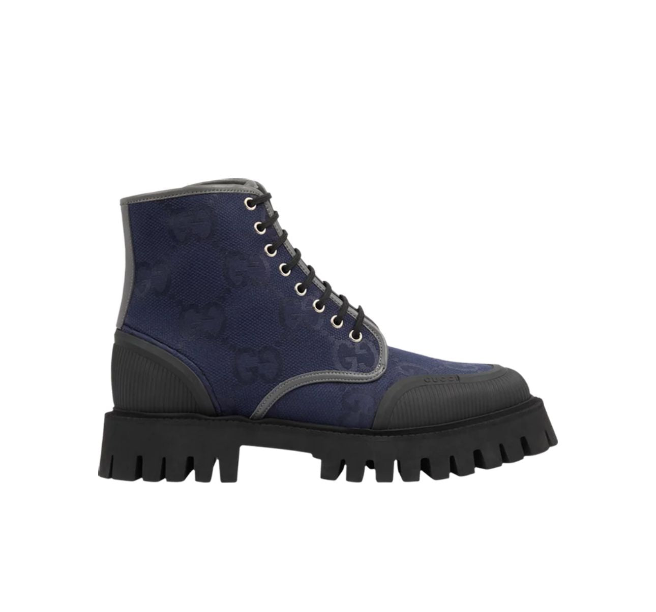 Gucci Novo Lug-Sule Ankle Booties (Navy)