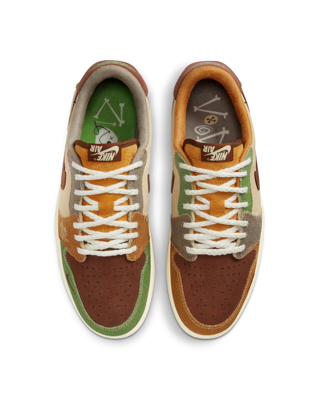Nike Jordan 1 x Zion Williamson Retro Low OG Flax and Oil Green