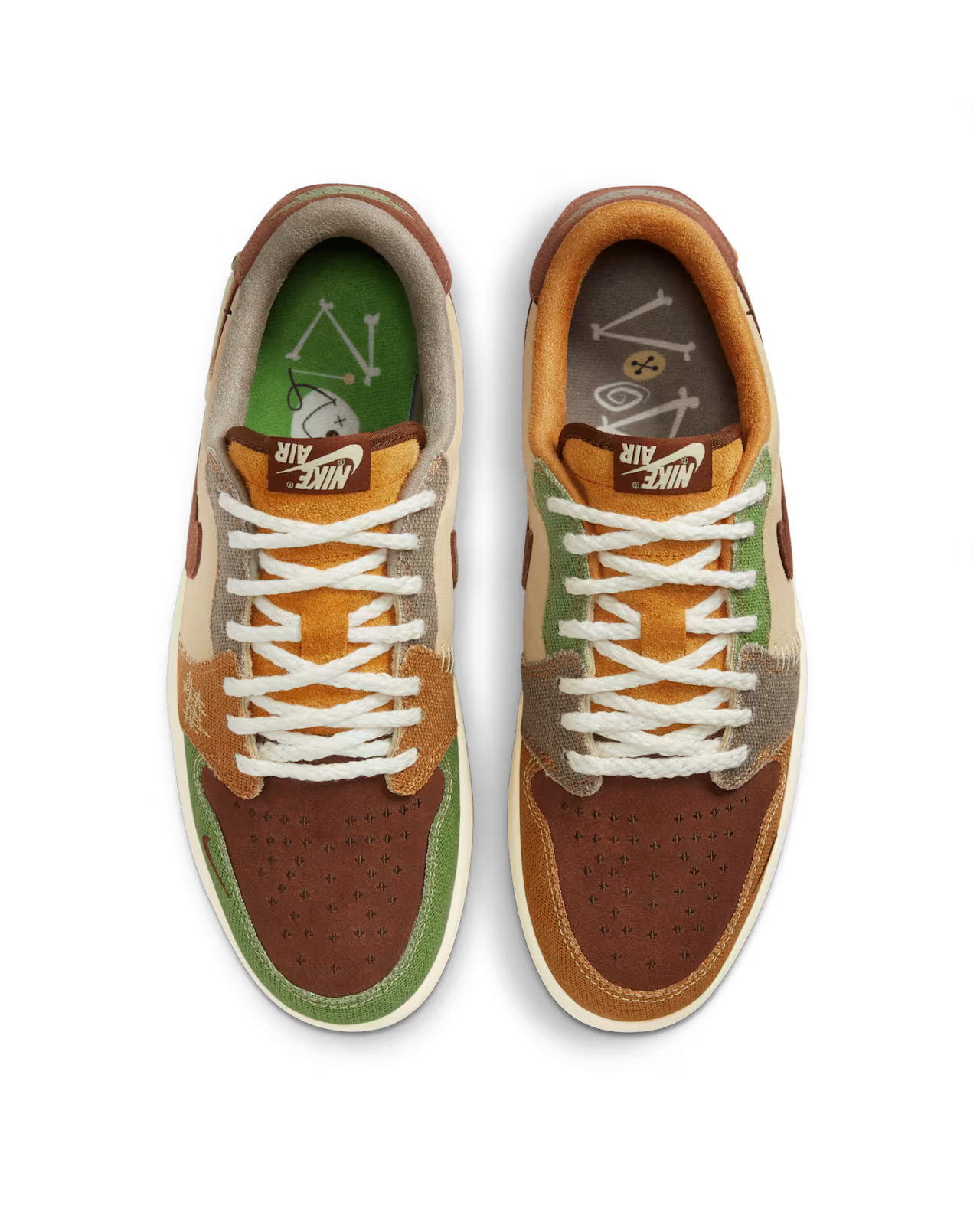 Nike Jordan 1 x Zion Williamson Retro Low OG Flax and Oil Green