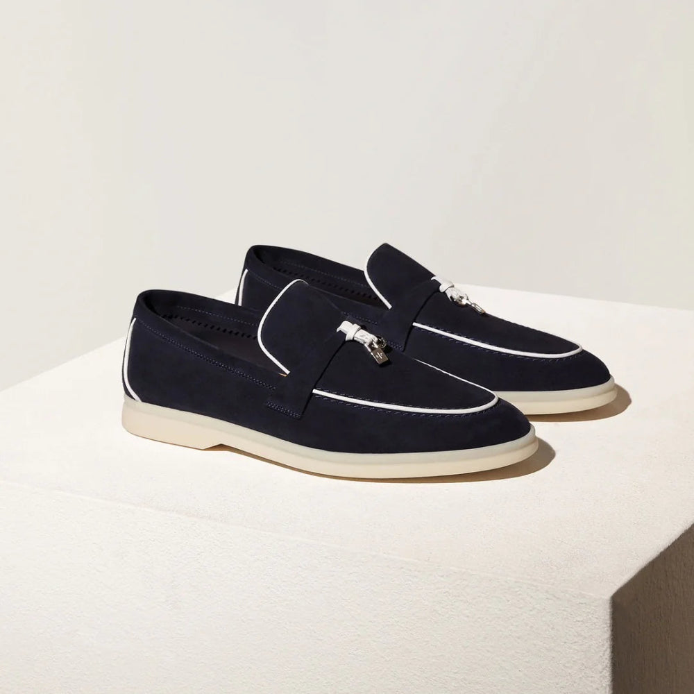Loro Piana Loafer Charm Black White Line