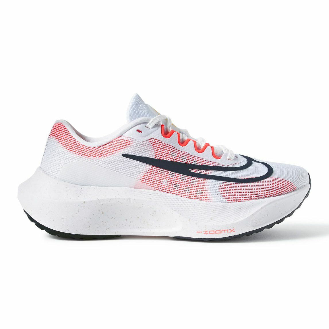 Nike Running - Zoom Fly 5 Rubber-Trimmed Mesh Sneakers - White