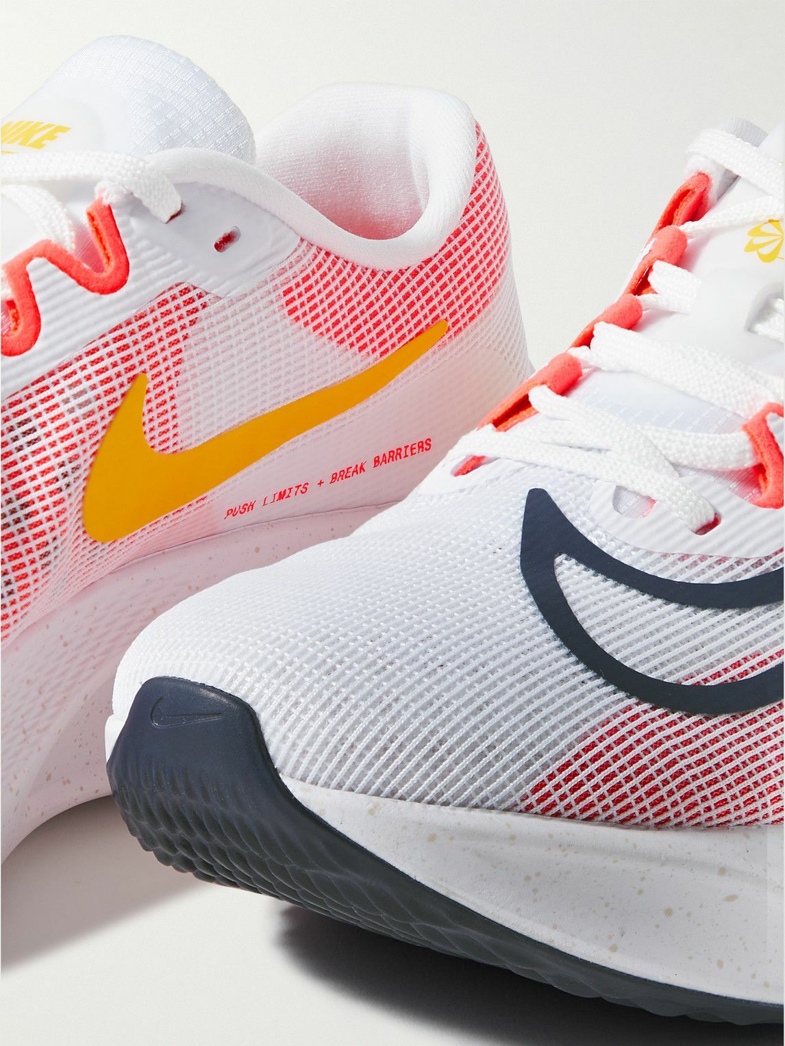 Nike Running - Zoom Fly 5 Rubber-Trimmed Mesh Sneakers - White