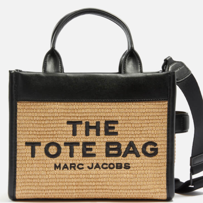 THE TOTE BAG Marc Jacobs The Small Straw and Leather Tote Bag