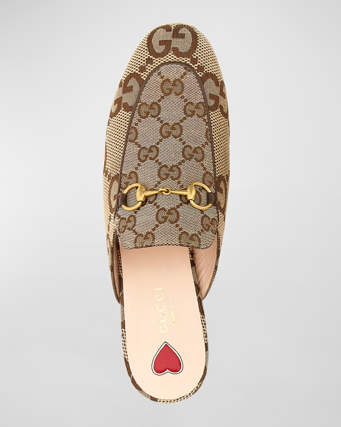 Gucci Carvin Slipper Gg Print Heart