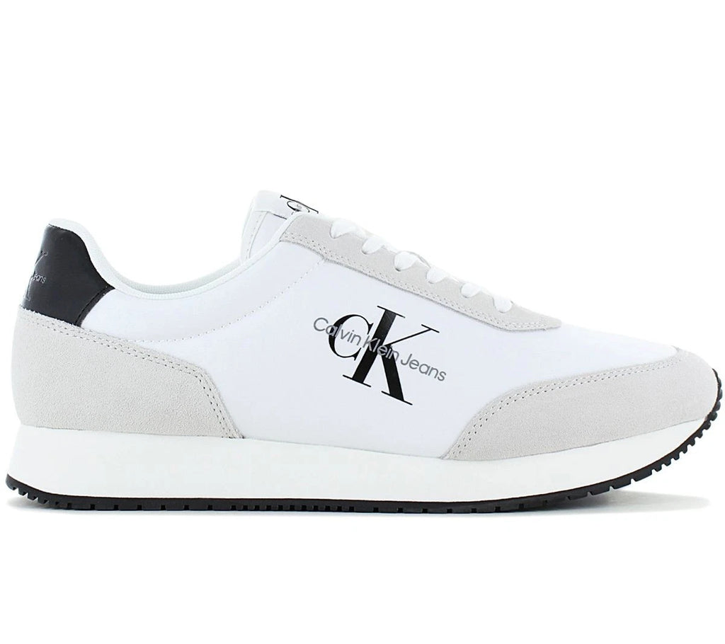Calvin Klein Retro Runner Low Laceup - Men's Sneakers Shoes White