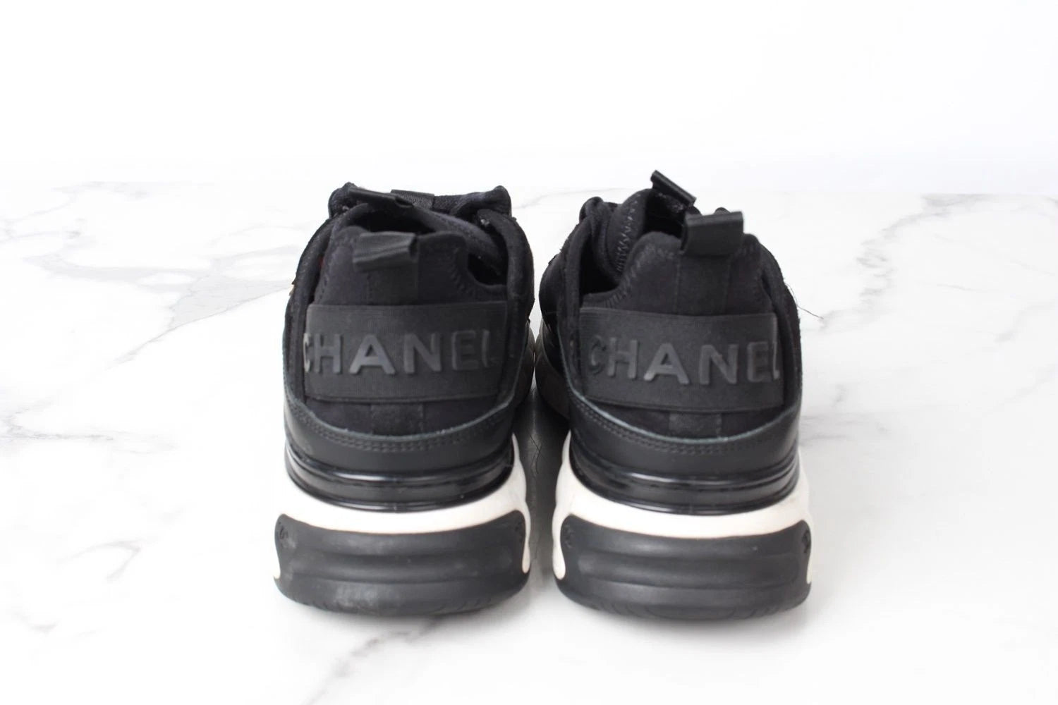CHANEL Mixed Fiber Black Sneaker