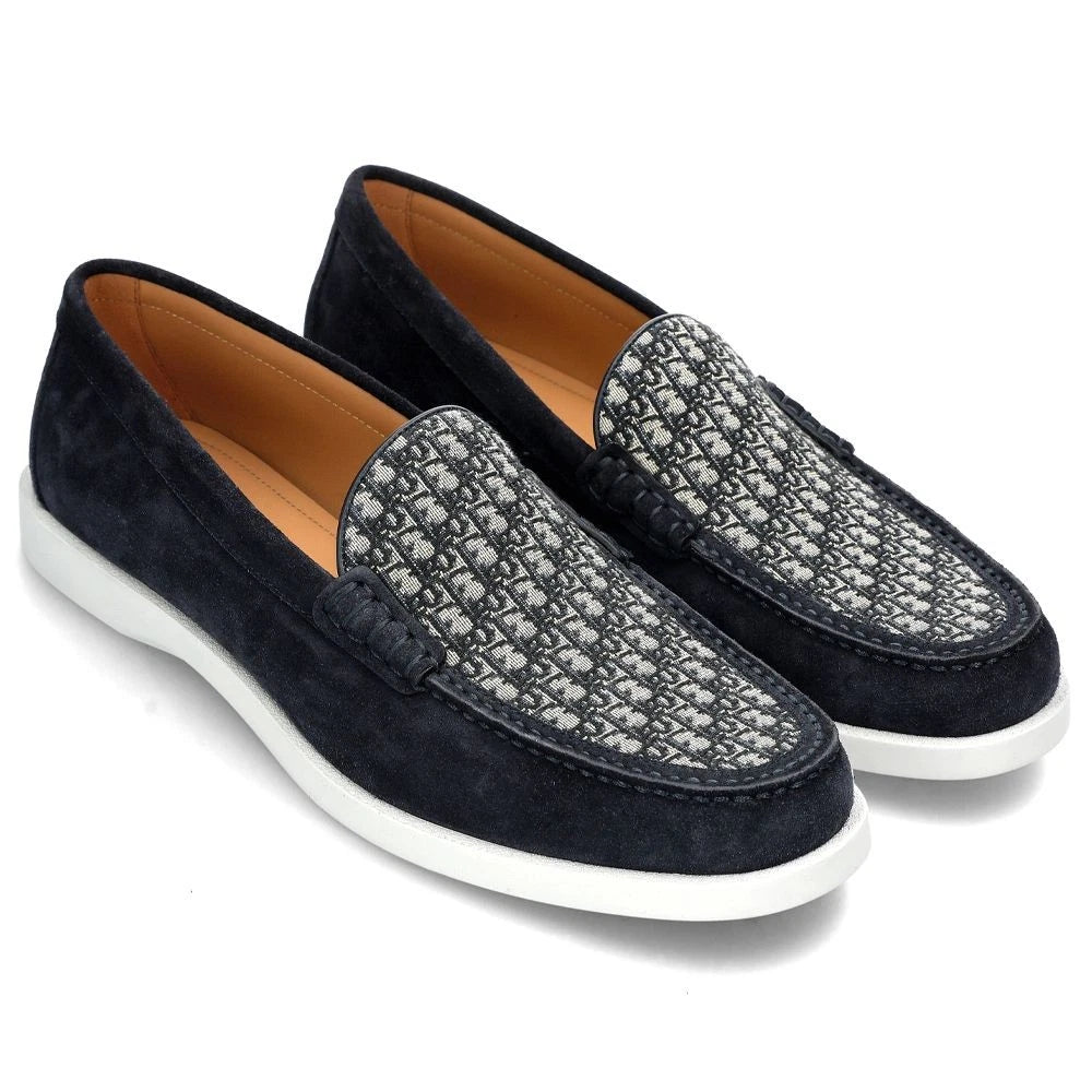 Dior Granville Oblique Navy Loafers