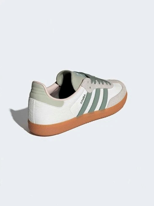 Adidas Samba OG Cloud White Silver Green