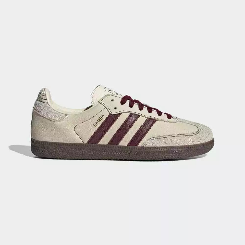 adidas Originals WMNS Samba OG Wonder White Maroon Putty Grey