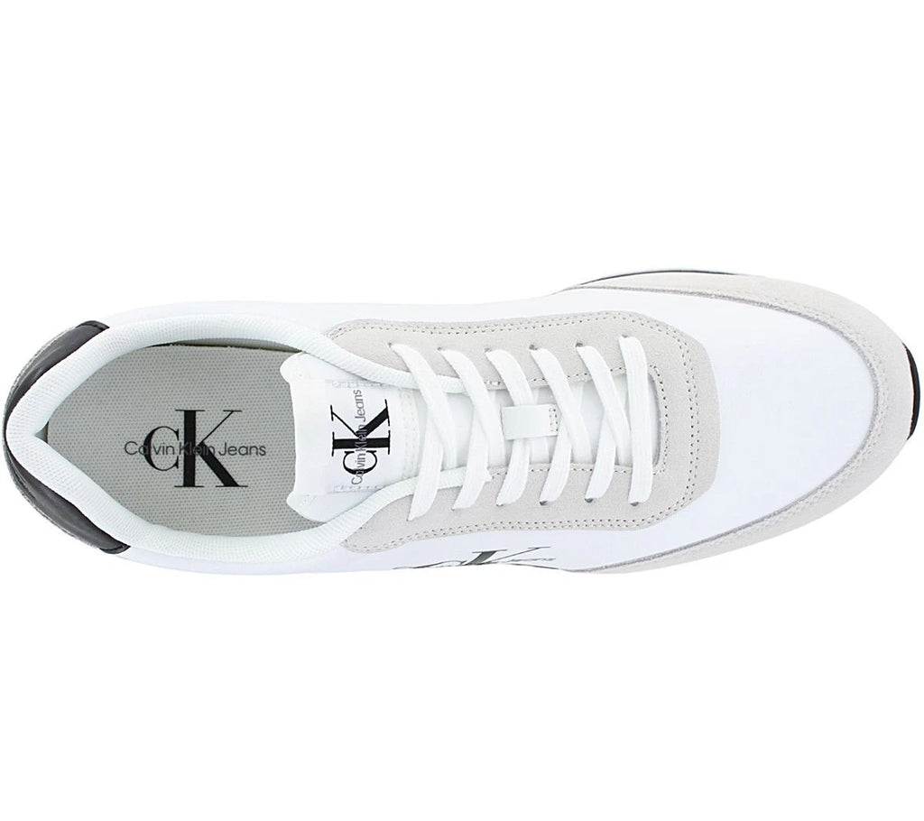 Calvin Klein Retro Runner Low Laceup - Men's Sneakers Shoes White