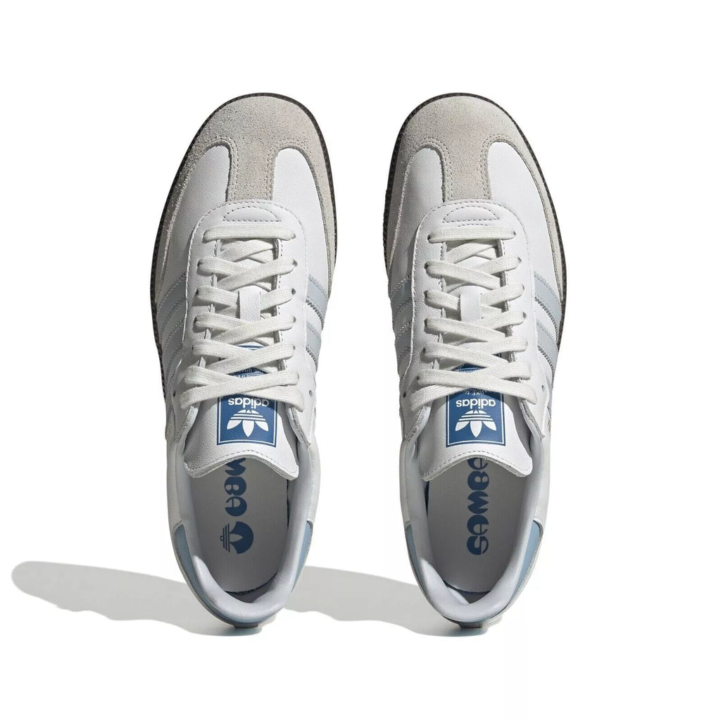 Adidas Samba OG Shoes White Halo Blue Gum NEW
