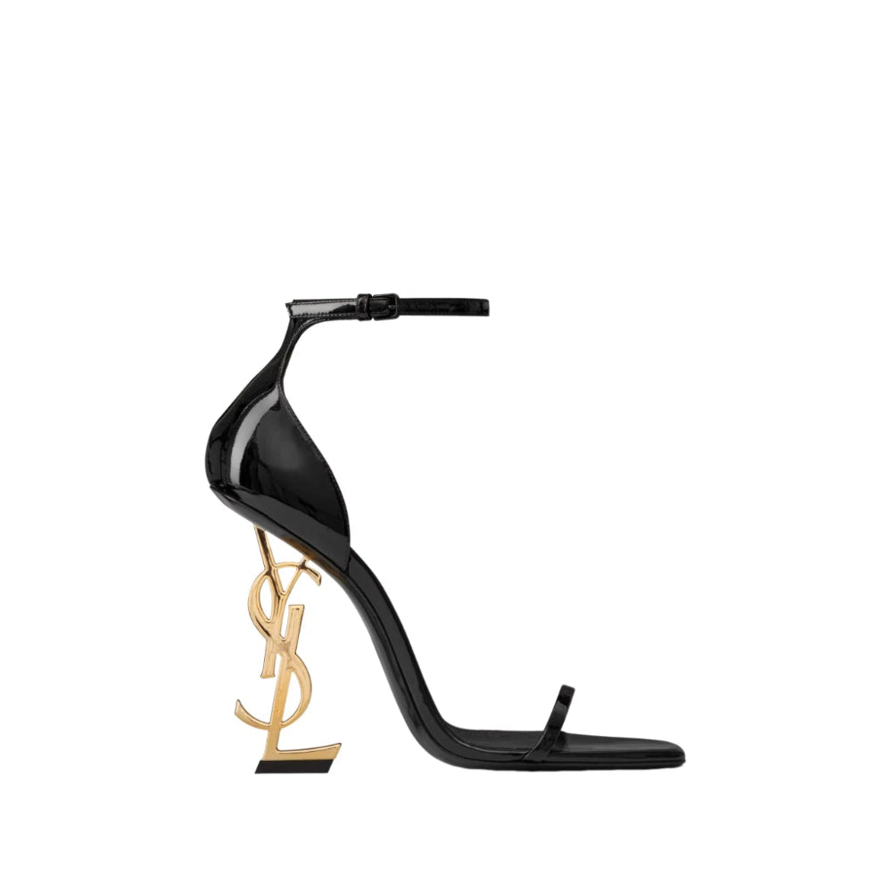 Saint Laurent Heels Logo Black
