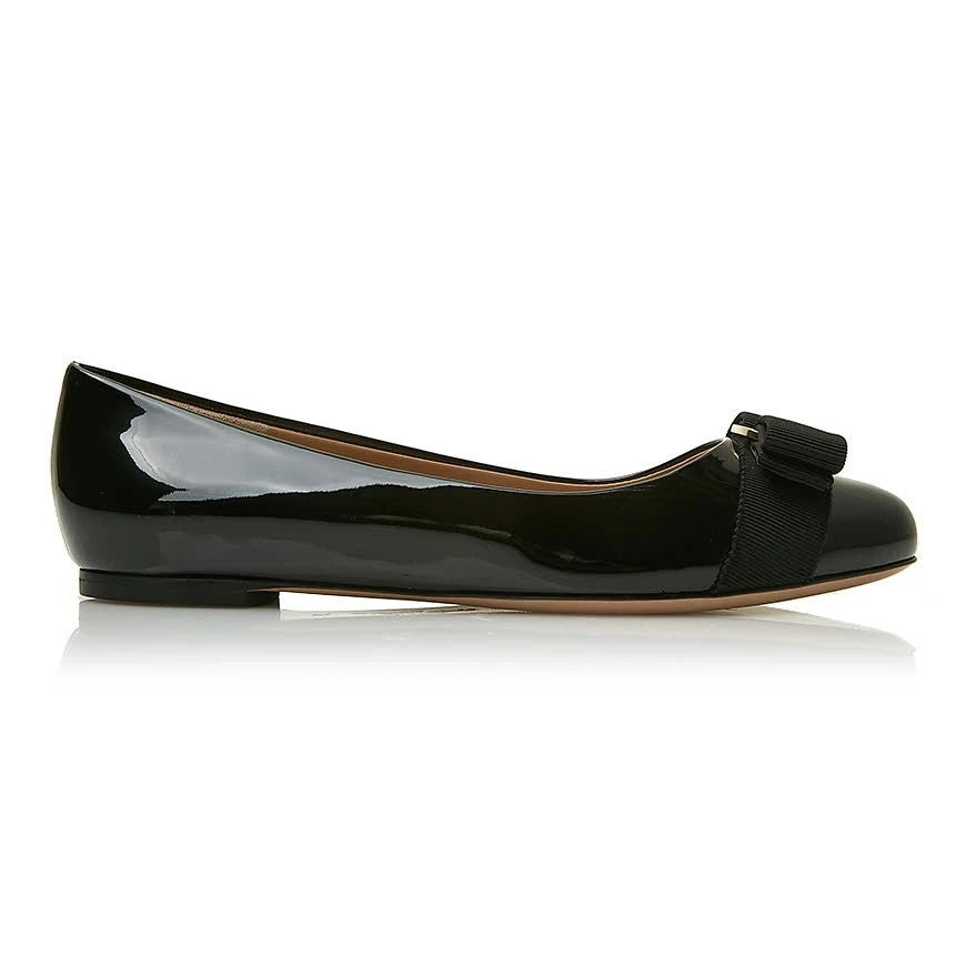 Salvatore Ferragamo Varina Black Patent Leather