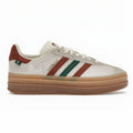 Adidas Gazelle 'Bold Cream White  Wild Sepia  Collegiate Green