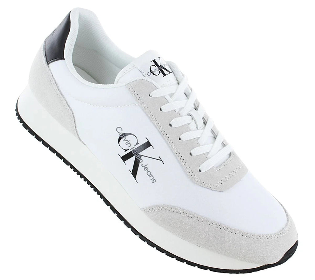 Calvin Klein Retro Runner Low Laceup - Men's Sneakers Shoes White