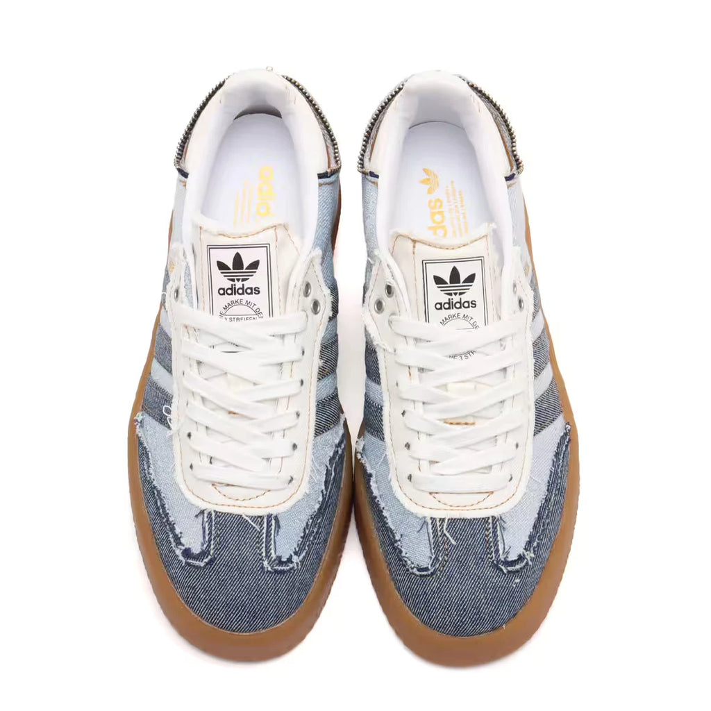 adidas SAMBA W atmos pink "Stacked Denim" GUM3