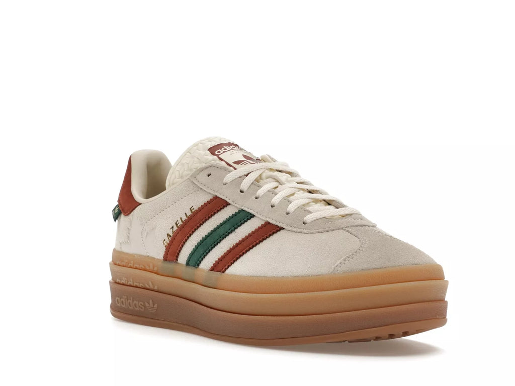 Adidas Gazelle 'Bold Cream White  Wild Sepia  Collegiate Green