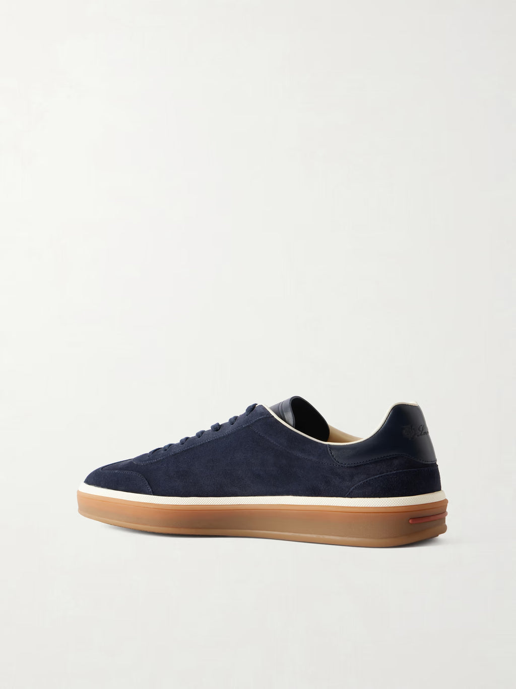 Loro piana Tennis Walk -Trimmed Suede Sneakers navy