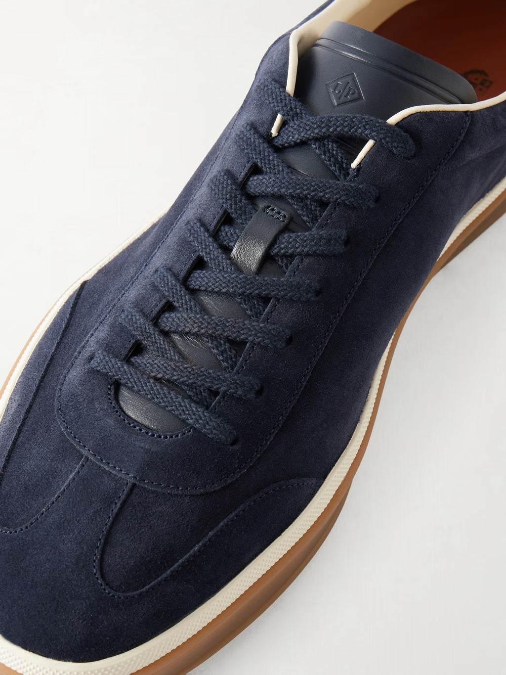 Loro piana Tennis Walk -Trimmed Suede Sneakers navy